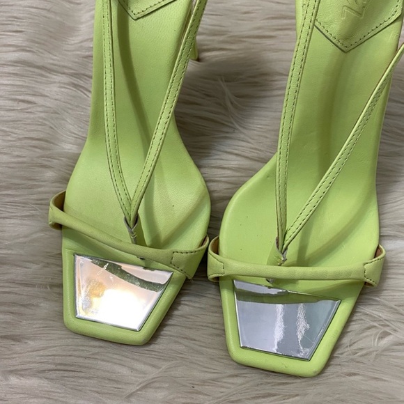 New Schutz Vikki Leather Ankle Wrap Thong Dress Sandals - Picture 14 of 16